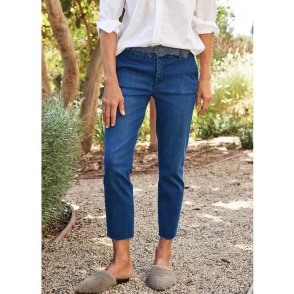 FRANK & EILEEN Wicklow Italian Jeans Raw Hem 1977 Blue Denim Wash 2
